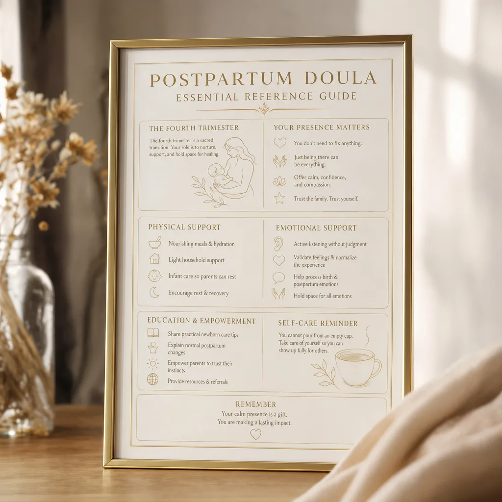 Postpartum Doula reference guides